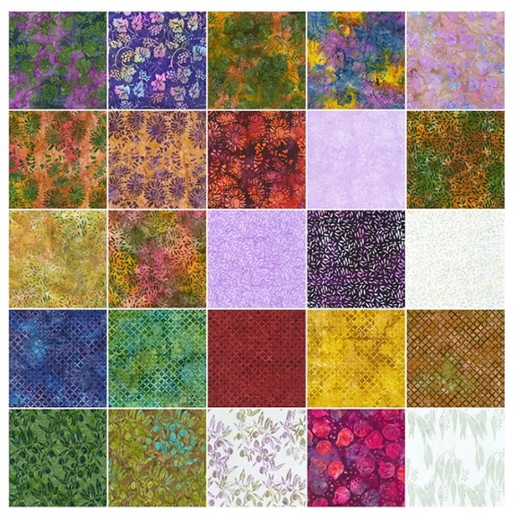 Sonoma Vista batik cotton fabric strips jelly roll by Artisan Batiks and Kaufman - Picture 2 of 2